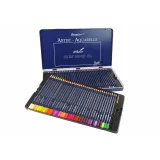 Zestaw 72 Kredek Akwarelowych Metalowy Pojemnik