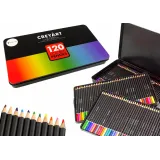 Zestaw 120 Kredek Artystycznych Metalowy Pojemnik