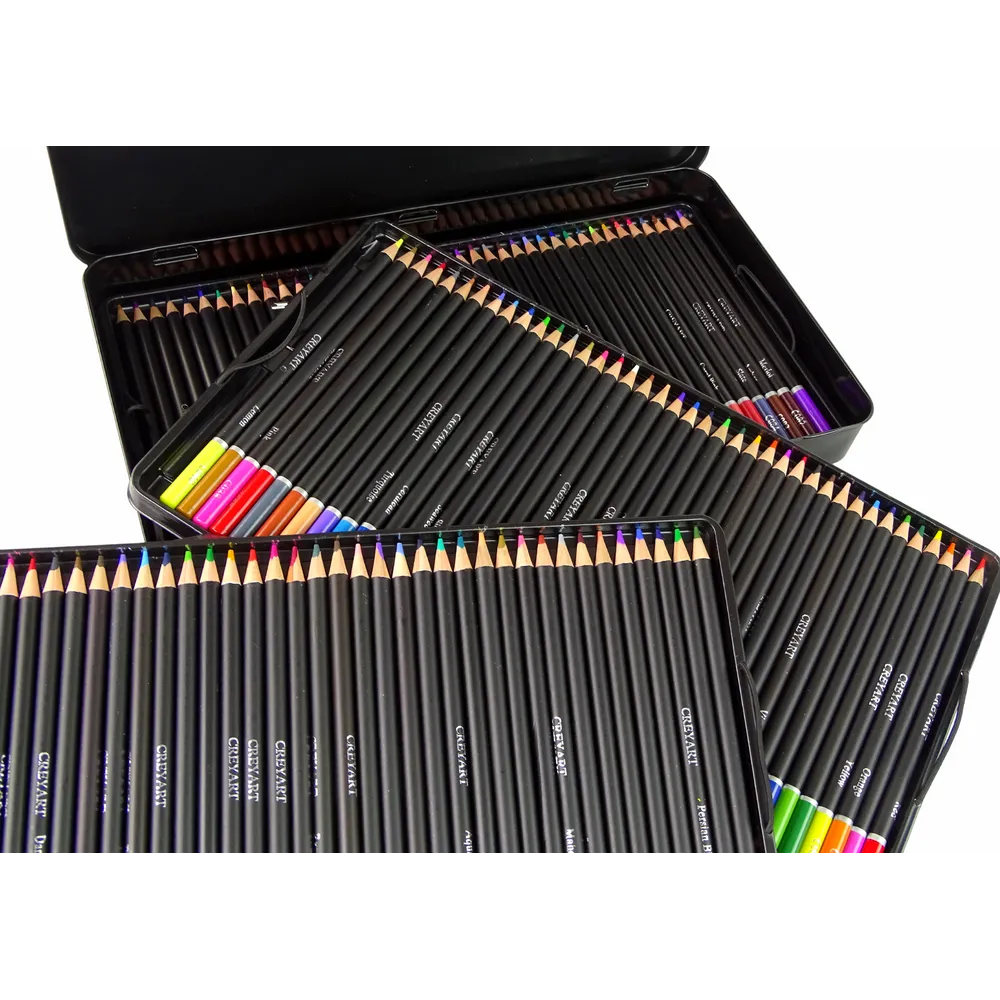 Zestaw 120 Kredek Artystycznych Metalowy Pojemnik