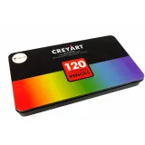 Zestaw 120 Kredek Artystycznych Metalowy Pojemnik