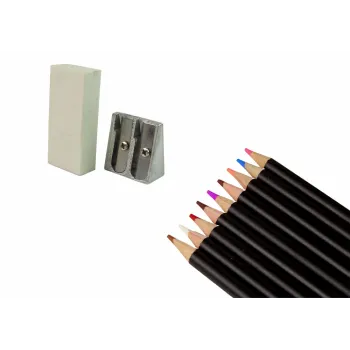 Zestaw Kredek W Tubie Strugaczka Gumka 74 El.