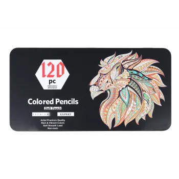 Zestaw Kredek Premium 120szt. Różne Odcienie Lista Kolorów