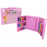 Zestaw Artystyczny Walizka Różowa 208 Elementów