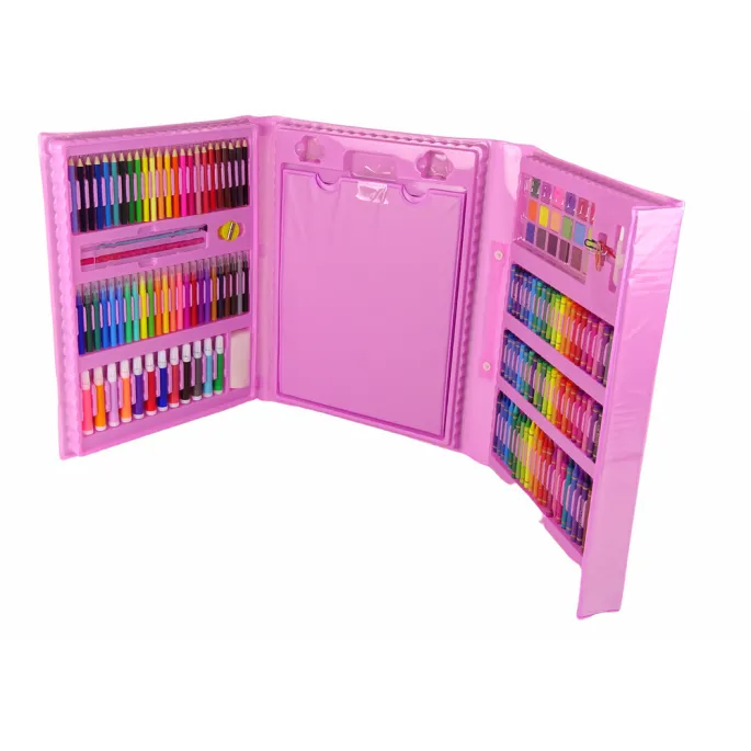 Zestaw Artystyczny Walizka Różowa 208 Elementów