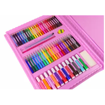 Zestaw Artystyczny Walizka Różowa 208 Elementów