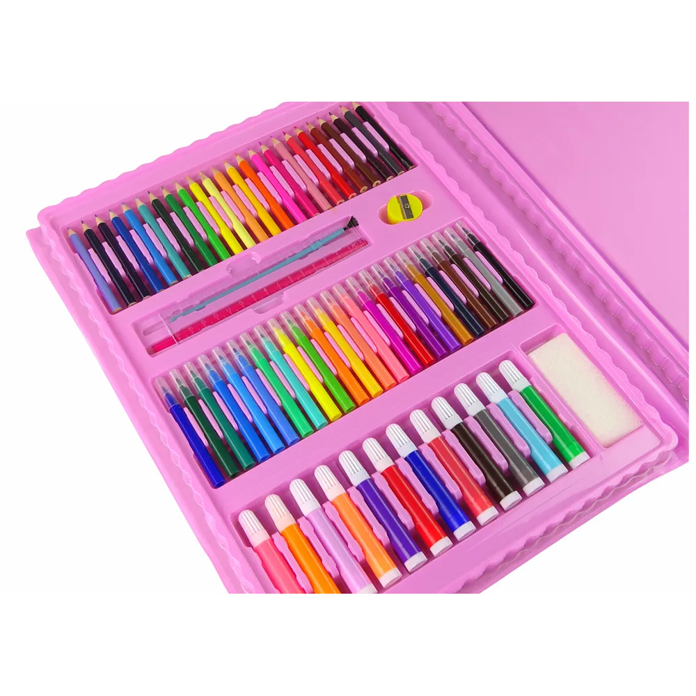 Zestaw Artystyczny Walizka Różowa 208 Elementów