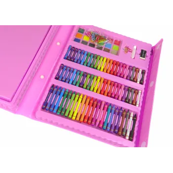 Zestaw Artystyczny Walizka Różowa 208 Elementów