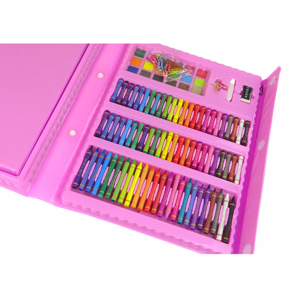 Zestaw Artystyczny Walizka Różowa 208 Elementów