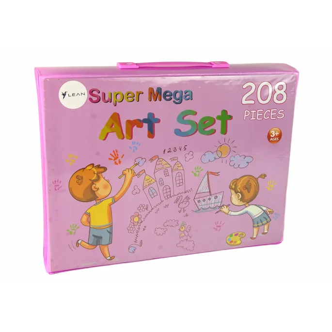 Zestaw Artystyczny Walizka Różowa 208 Elementów