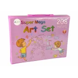 Zestaw Artystyczny Walizka Różowa 208 Elementów