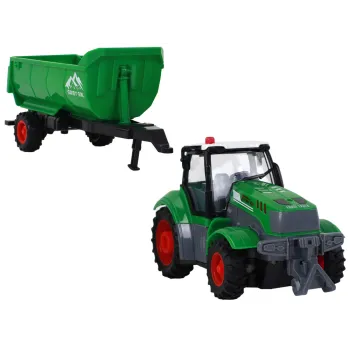 zestaw traktor z pilotem, akumulatorem i kablem do ładowania
