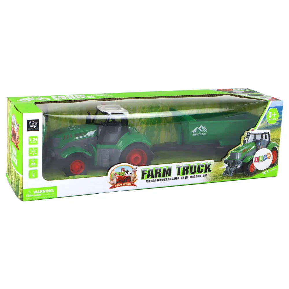 traktor rc z przyczepą w realistycznej skali 1:24