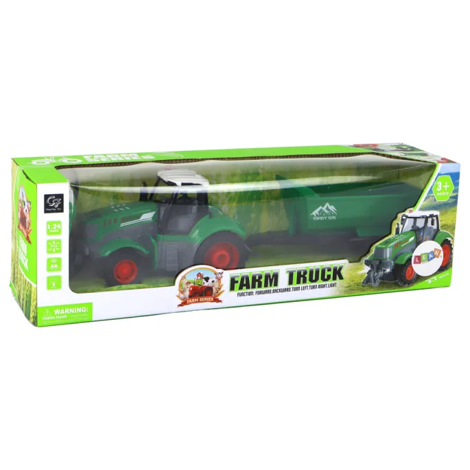 traktor rc z przyczepą w realistycznej skali 1:24