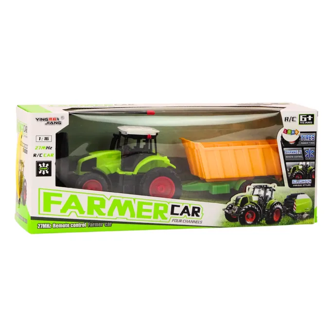 Zestaw traktor z przyczepą RC odpowiedni dla dzieci powyżej 6 lat