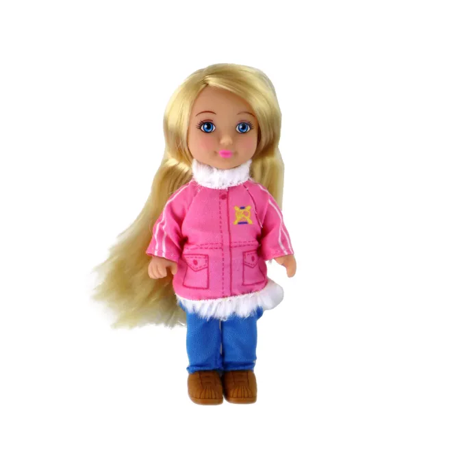 Zestaw lalek z akcesoriami do sportów zimowych i psem