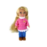 Zestaw lalek z akcesoriami do sportów zimowych i psem