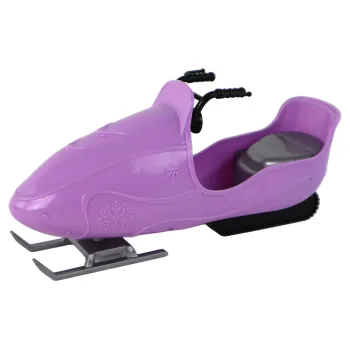 Biały bałwan z różową czapką dołączony do zabawki