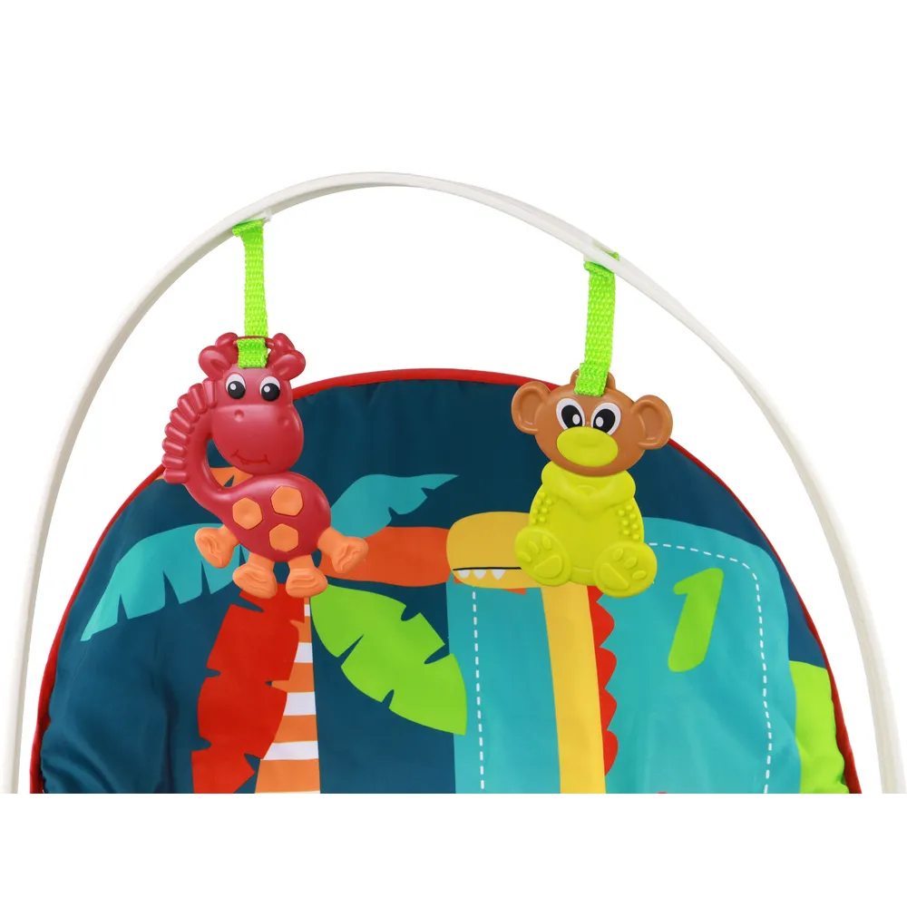 Bujaczek dziecięcy z dźwiękami i wibracjami w zielono-niebieskich kolorach