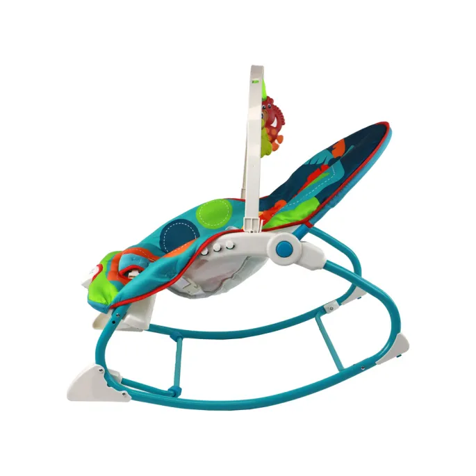 Stabilny leżaczek 2w1 dla dziecka do 18 kg z wygodnymi pasami bezpieczeństwa