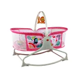 Dwufunkcyjne łóżeczko dziecięce z matą, dźwiękami i wibracjami