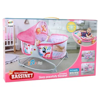 Łóżeczko bujaczek z pałąkiem, dla dziewczynki, do 18 kg