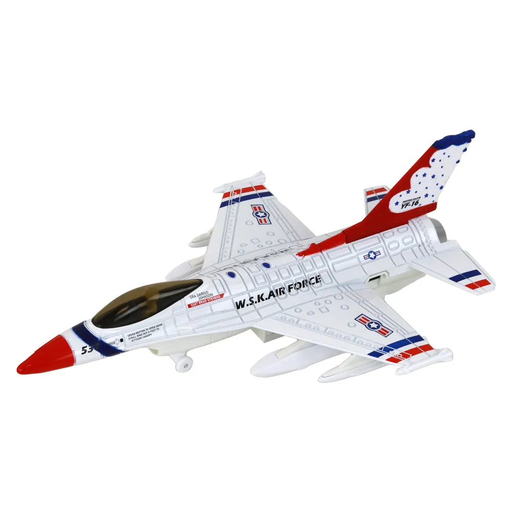 Realistyczny myśliwiec zabawka z generatorem pary wodnej