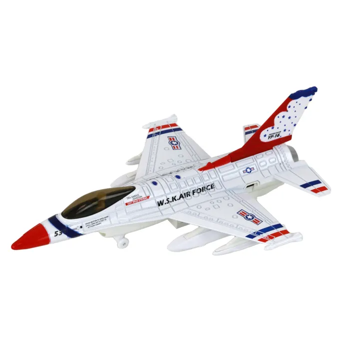 Realistyczny myśliwiec zabawka z generatorem pary wodnej