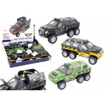 Auto zabawka militarna z armatą w trzech wersjach kolorystycznych