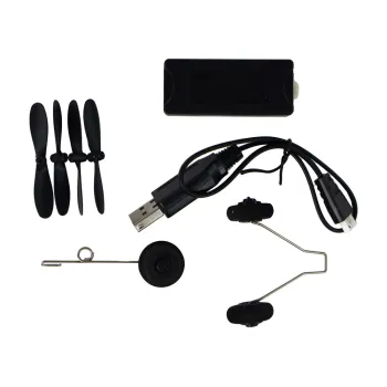 Zestaw zawierający samolot RC 4D-G2, pilot i wymienne śmigła