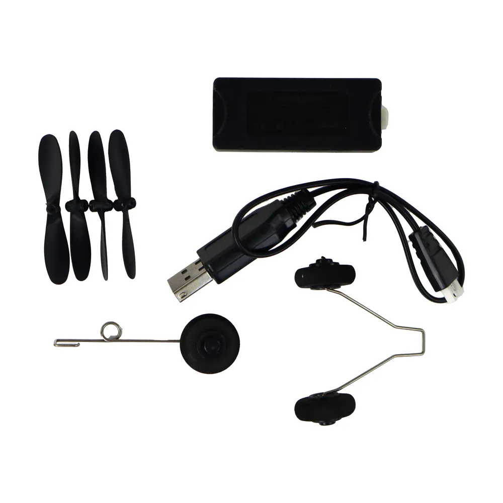 Zestaw zawierający samolot RC 4D-G2, pilot i wymienne śmigła