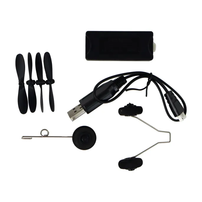 Zestaw zawierający samolot RC 4D-G2, pilot i wymienne śmigła