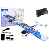 Biało-niebieski samolot R/C 4D-G3 z podświetleniem LED w zestawie