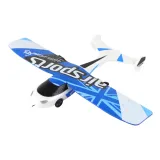 Zdalnie sterowany samolot RC 4D-G3 podczas lotu z kolorowymi światłami