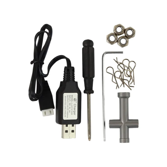 Samochód terenowy RC Rabbits sfotografowany na tle skał