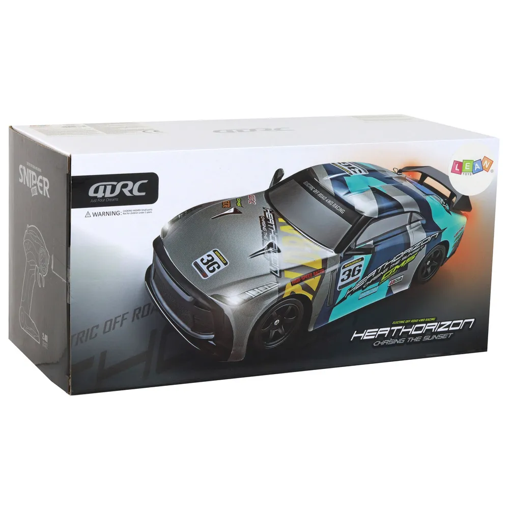 zestaw rc auto sportowe 1:16 z dodatkowymi kołami i pilotem