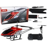 Czerwony helikopter RC 70 cm z pilotem na tle białym