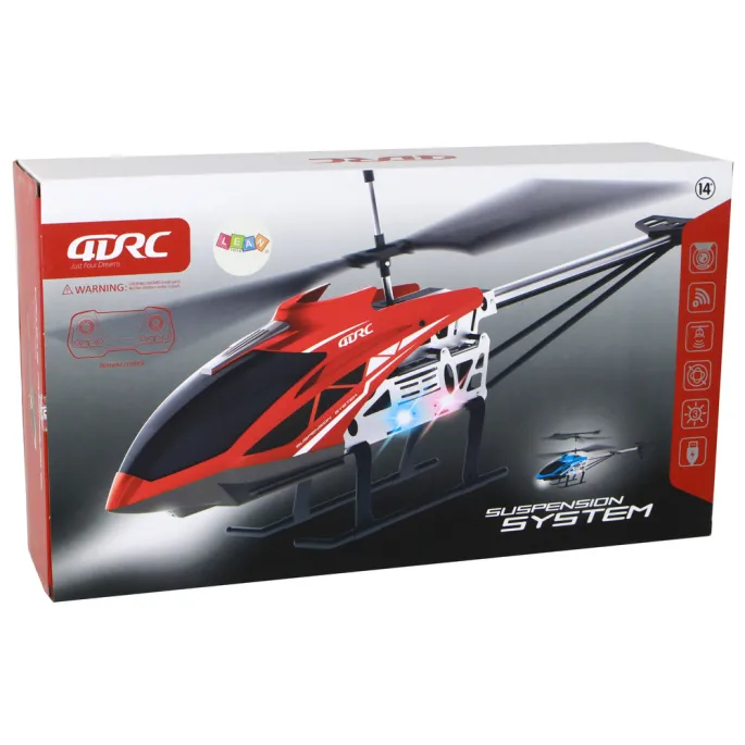 Aluminiowa konstrukcja helikoptera RC w wersji czerwonej