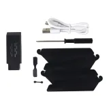 Zestaw helikoptera z pilotem, akumulatorem i dodatkowymi śmigłami