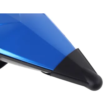 Dwie niebieskie motorówki RC ścigające się na rzece