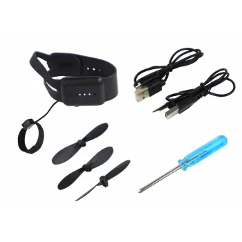 Kompletny zestaw z dronem, opaską sterującą oraz akcesoriami