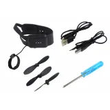 Kompletny zestaw z dronem, opaską sterującą oraz akcesoriami