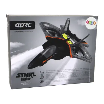 Samolot R/C z kolorowymi światłami i pilotem gotowy do startu