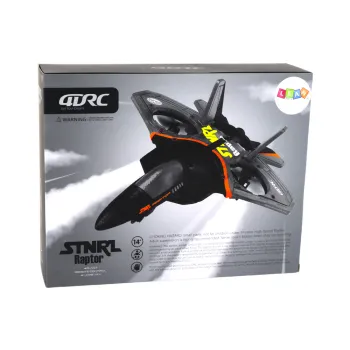 Opakowanie zdalnie sterowanego samolotu myśliwiec RC z widoczną zawartością