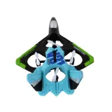 Myśliwiec RC z kolorowymi diodami LED na tle białego tła