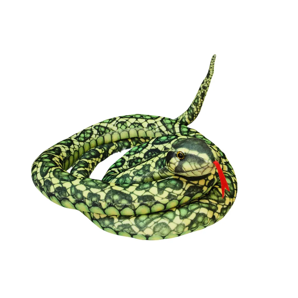 Duża zielona maskotka pluszowy wąż o długości 300 cm