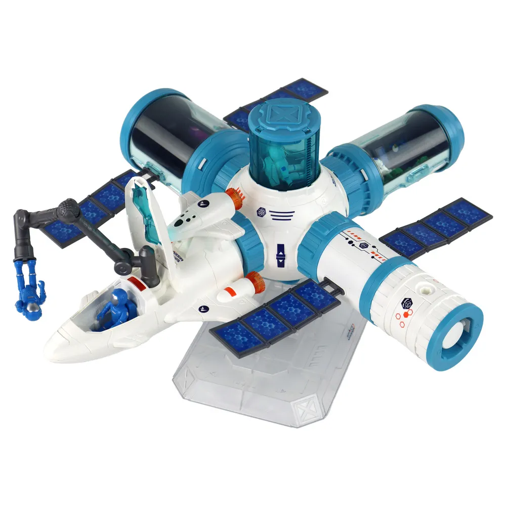 Realistyczne figurki astronautów i pojazdy w zestawie kosmicznym