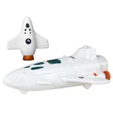 Elementy zestawu kosmicznego rozłożone na białym tle