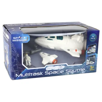 Dron i mechaniczne ramię jako akcesoria zestawu kosmicznego dla dzieci