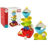 Zabawka sensoryczna z kolorową zjeżdżalnią i kurczakiem dla dzieci