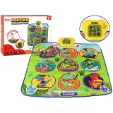 Mata do tańczenia dla dzieci z motywem dinozaurów w jasnych kolorach